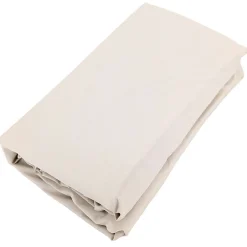 Linnea Drap housse uni 90x200 cm bonnet 35 cm percale de coton MANOIR blanc Naturel