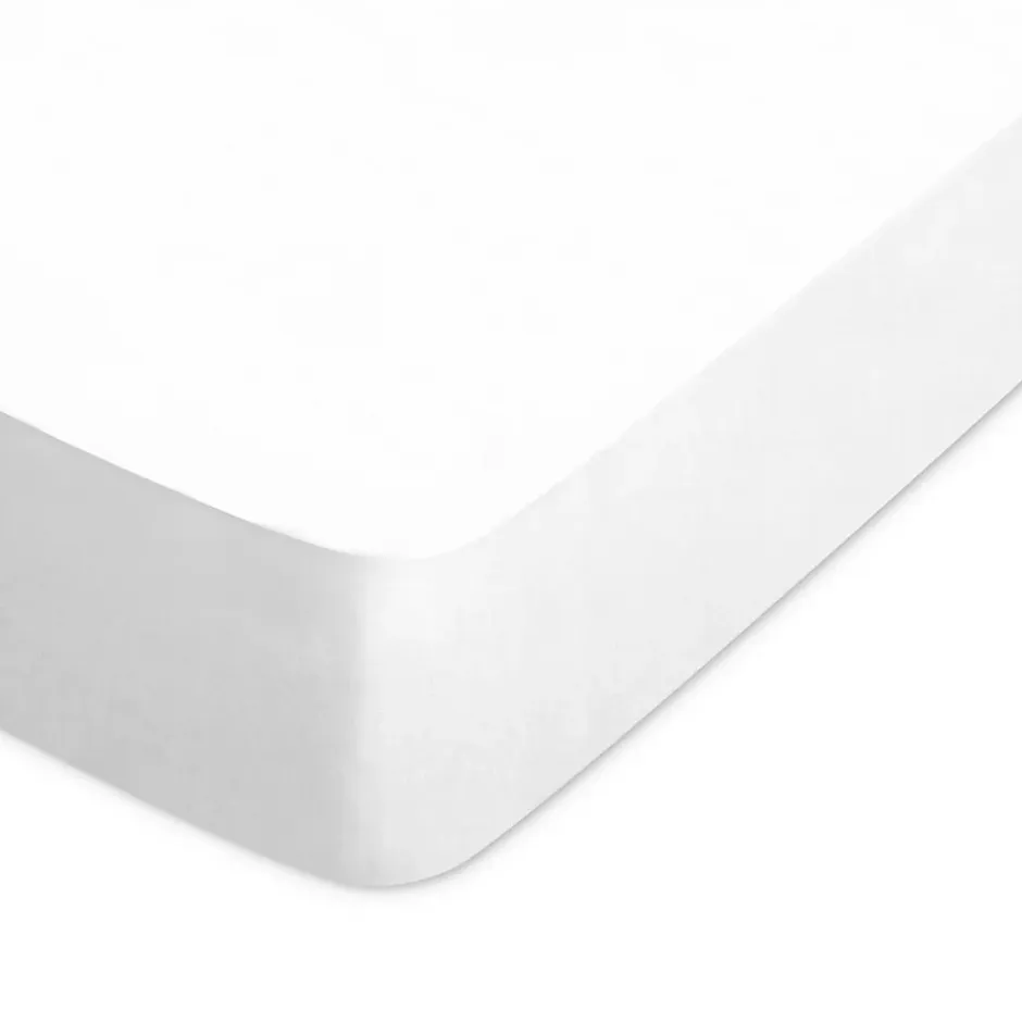 Linnea Drap housse uni 160x200 cm bonnet 40 cm coton ALTO blanc Outlet