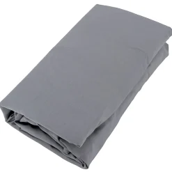 Linnea Drap housse uni 90x190 cm bonnet 35 cm percale de coton MANOIR gris Ardoise