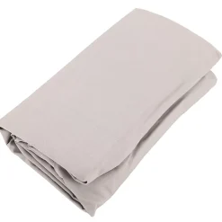Linnea Drap housse uni 180x200 cm bonnet 35 cm percale de coton MANOIR beige Lin Hot