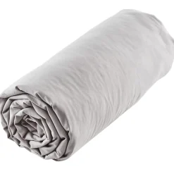 Linnea Drap housse uni 160x200 cm MILA 100% polyester micro lavée gris perle