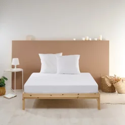 Bleu Calin Drap Housse uni 180x200cm PERCALE BLANC Clearance