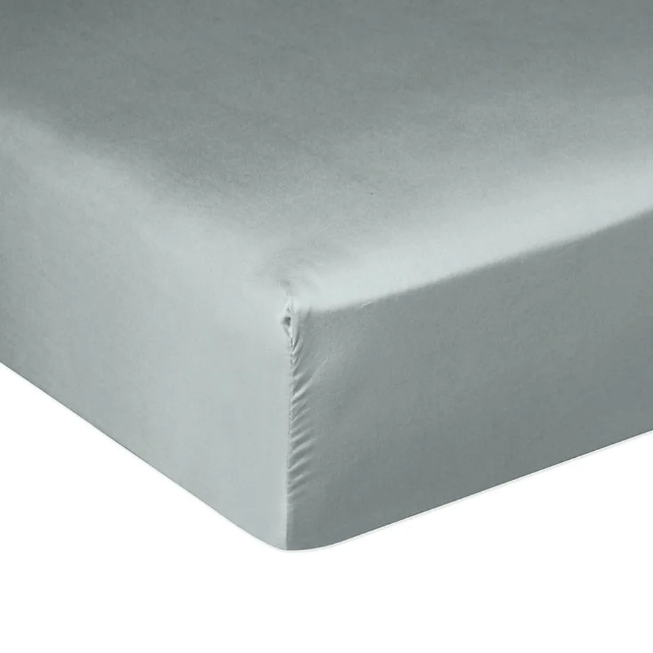 Housse De Rêve Drap housse 160x200 + 30 cm Satin de Coton Celadon