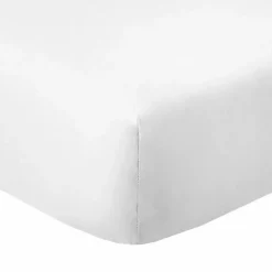 Housse De Rêve Drap housse 140x190 +35 cm Coton 57 fils Blanc Sale