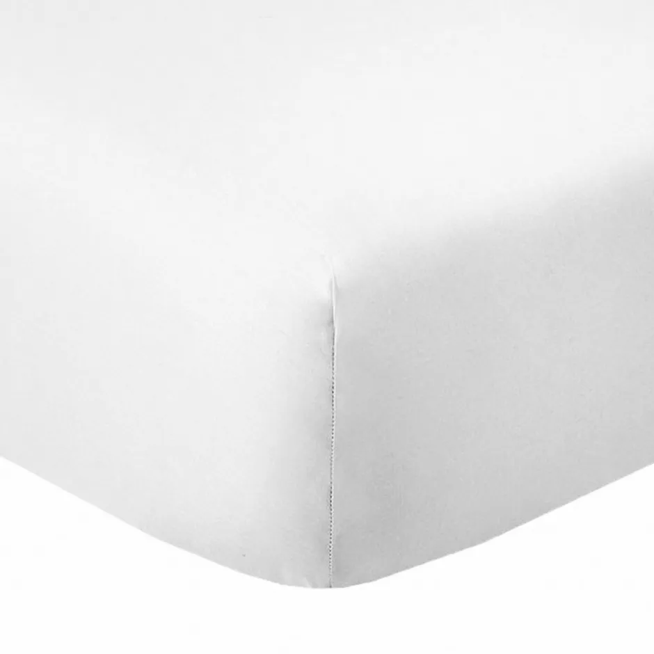Housse De Rêve Drap housse 90x190 +35 cm Coton 57 fils Blanc