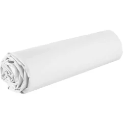 Housse De Rêve Drap housse 90x190 +35 cm Coton 57 fils Blanc