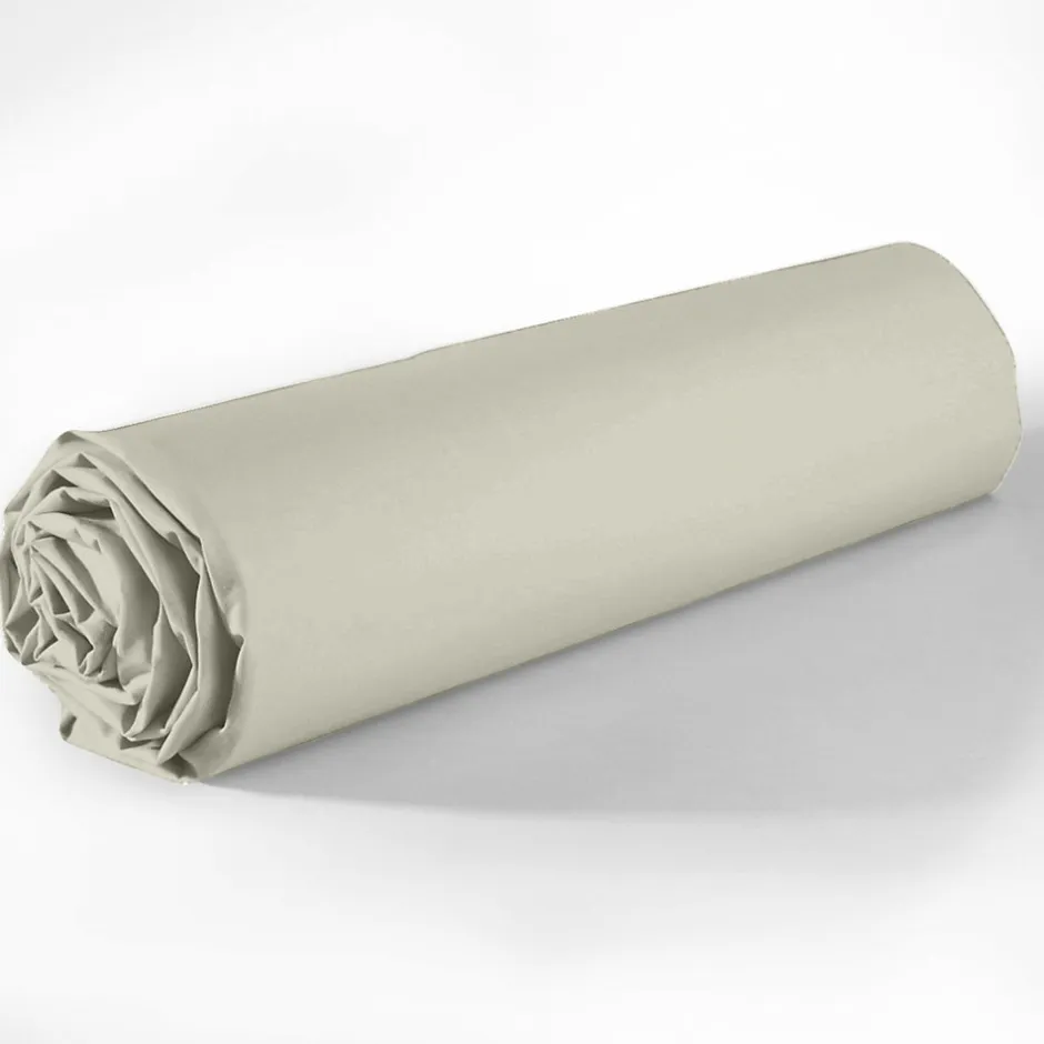 Housse De Rêve Drap housse 180x200 +35 cm Coton 57 fils Ivoire