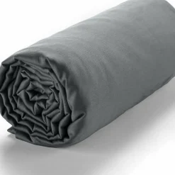 Housse De Rêve Drap housse 140x190 +30 cm satin de coton gris foncé New