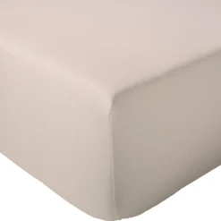 Linnea Drap housse 200x200 cm bonnet 30 cm percale de coton PASSION PERCALE beige Lin