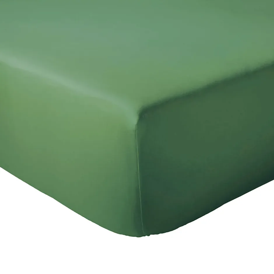 Linnea Drap housse 120x190 cm bonnet 30 coton ÉVASION Vert fougère New