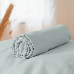Linnea Drap housse 140x190 cm coton lavé LINO gris