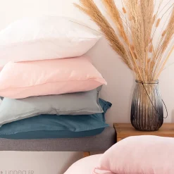 Linnea Drap housse 140x190 cm coton lavé LINO gris