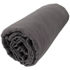 Housse De Rêve Drap housse 90x190 cm en Gaze de coton Granit Outlet
