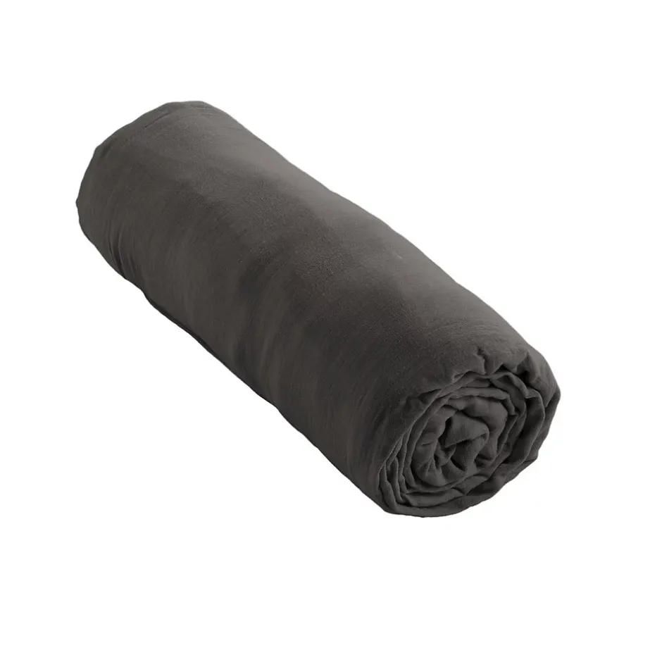 Housse De Rêve Drap housse 160x200 cm en Gaze de coton Granit Online