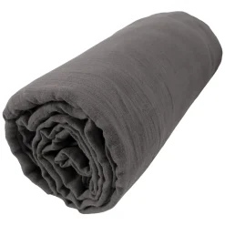 Housse De Rêve Drap housse 140x190 cm en Gaze de coton Granit
