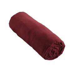 Housse De Rêve Drap housse 90x190 cm en Gaze de coton Lie De Vin Best