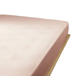 Housse De Rêve Drap housse 140x190 cm en Gaze de coton Guimauve