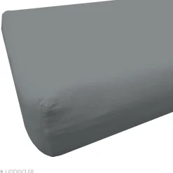 Linnea Drap housse 90x190 cm polyester microfibre LAGO gris anthracite bonnet 28 cm Sale
