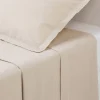 Atmosphera Créateur D'Intérieur Drap plat - percale - beige lin - 240x290 cm - Atmosphera