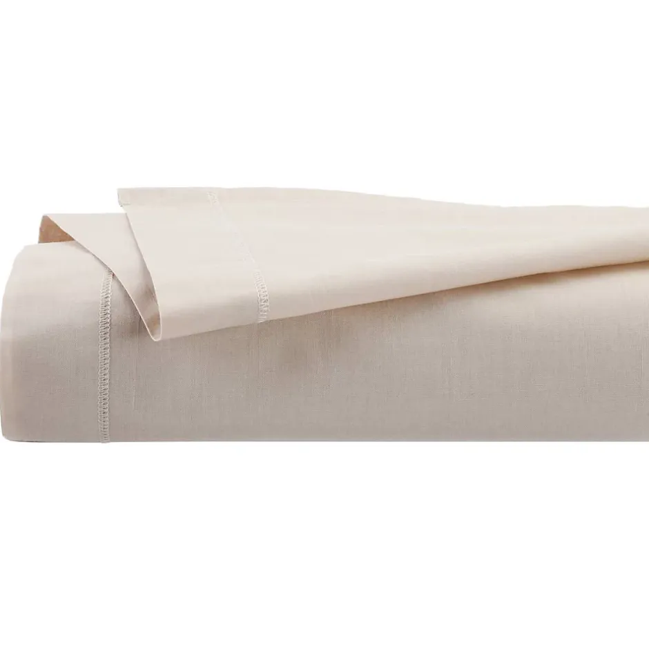 Atmosphera Créateur D'Intérieur Drap plat - percale - beige lin - 180x290 cm - Atmosphera Online
