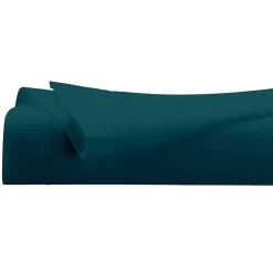 Atmosphera Créateur D'Intérieur Drap plat - percale - bleu - 240x290 cm - Atmosphera