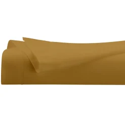 Atmosphera Créateur D'Intérieur Drap plat - percale - mordoré - 180x290 cm - Atmosphera Discount