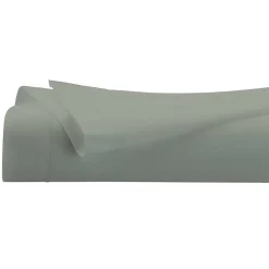 Atmosphera Créateur D'Intérieur Drap plat - percale - vert - 180x290 cm - Atmosphera