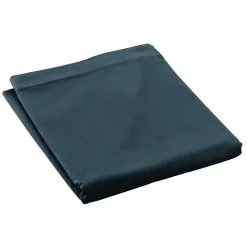 Douceur D'Intérieur Drap plat 2 personnes 240 x 300 cm Percale de coton 78 fils Coloris Bleu nuit
