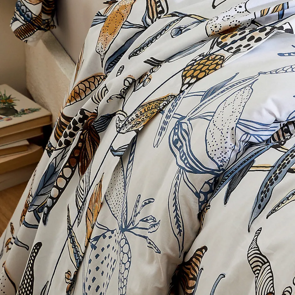 Tradilinge Drap plat aux fleurs exubérantes (180x290 cm - Blanc) New