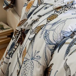 Tradilinge Drap plat aux fleurs exubérantes (240x310 cm - Blanc) Sale