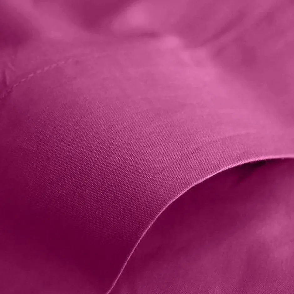 Coton Pur Drap plat Prémium 240 x 300 cm Magenta Discount