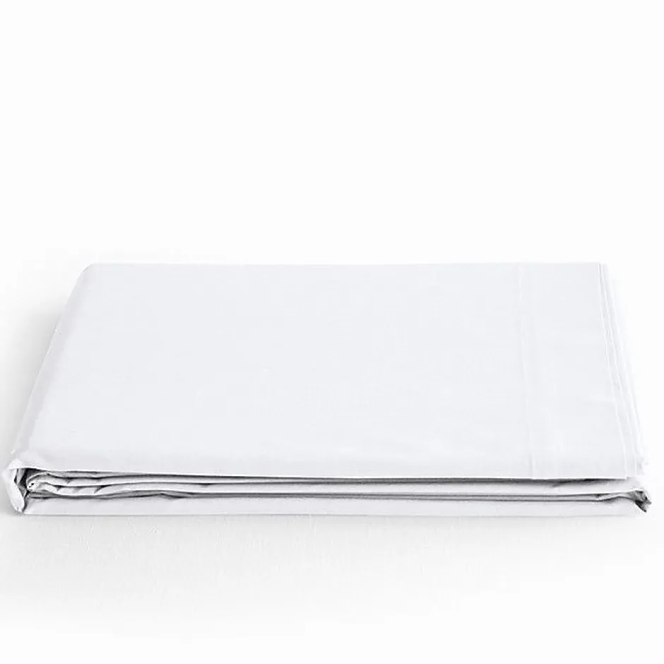 Coton Pur Drap plat Prémium 240 x 300 cm blanc 100% coton