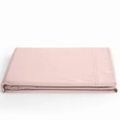 Coton Pur Drap plat Prémium 240 x 300 cm Rose Dragée