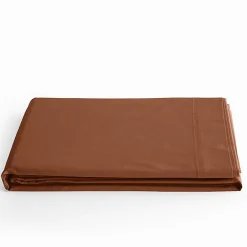 Coton Pur Drap plat Prémium 240 x 300 cm Paprika coton