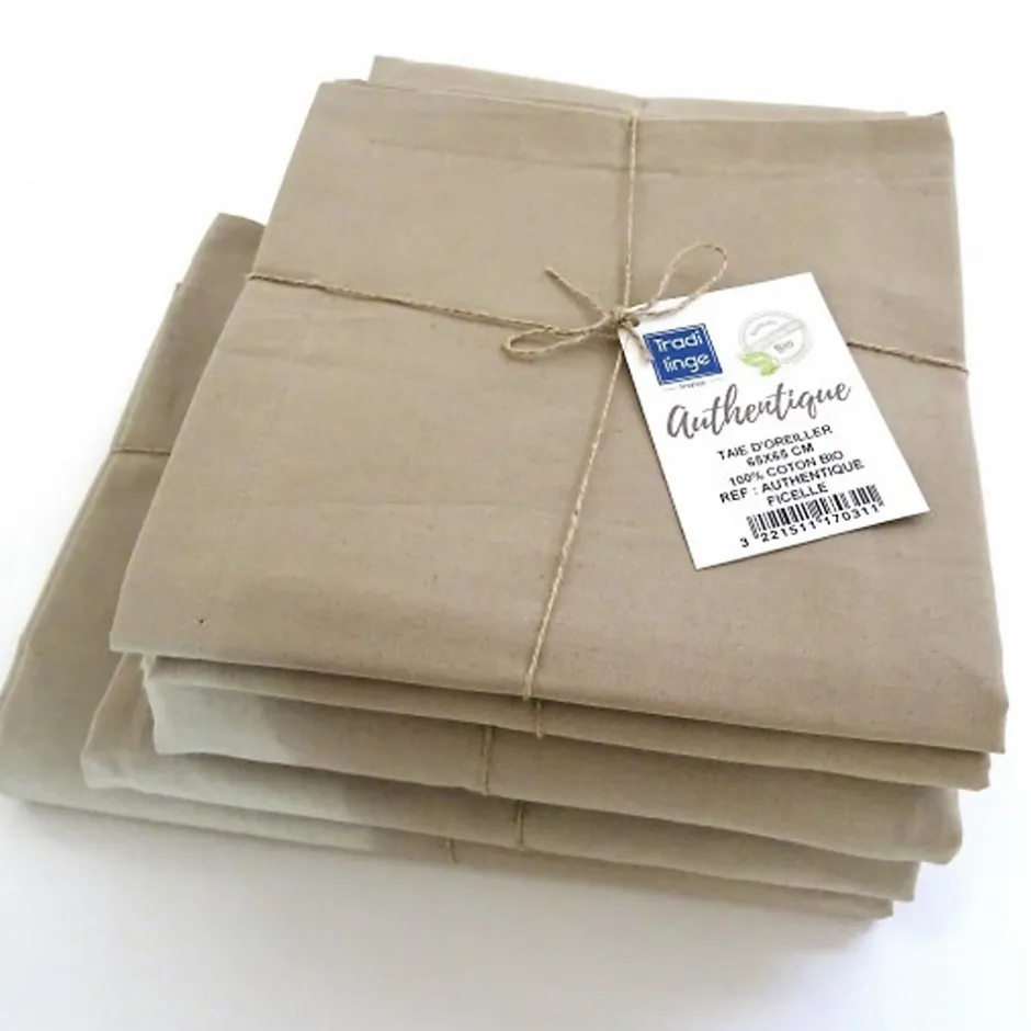 Tradilinge Drap plat en 100% coton biologique (240x300 cm - Ficelle) Sale