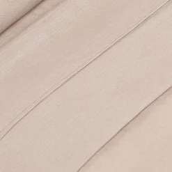 Homescapes Drap plat en lin lavé beige, 240x275 cm -