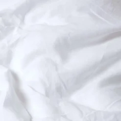 Homescapes Drap plat en lin lavé blanc, 240x275 cm - Discount