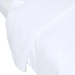 Homescapes Drap plat en lin lavé blanc, 275x275 cm - Outlet