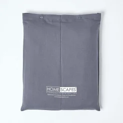 Homescapes Drap plat en lin lavé gris, 240x275 cm - New