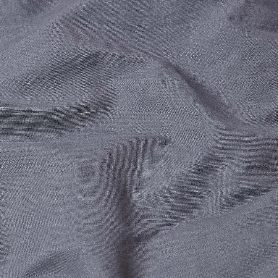 Homescapes Drap plat en lin lavé gris, 230x255 cm -