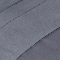 Homescapes Drap plat en lin lavé gris, 230x255 cm -