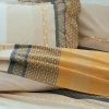 Tradilinge Drap plat en percale de coton au style ethnique chic (280x325 cm - Jaune)