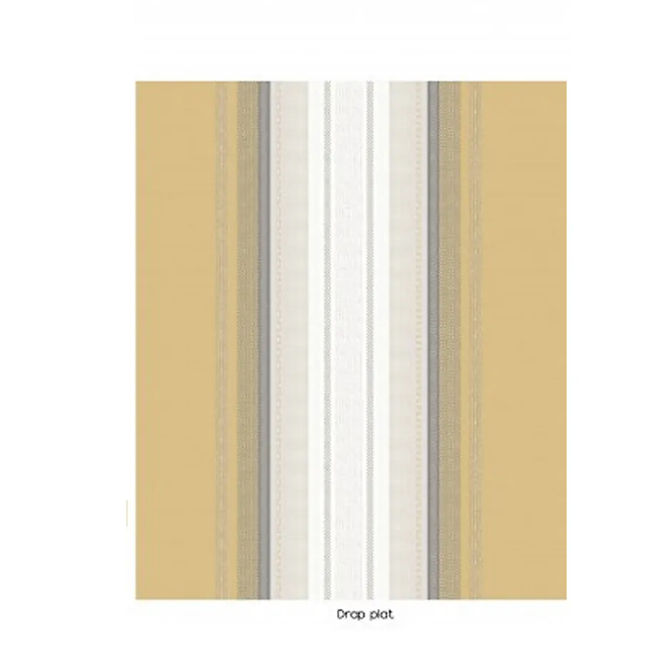 Tradilinge Drap plat en percale de coton au style ethnique chic (240x310 cm - Jaune)