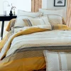 Tradilinge Drap plat en percale de coton au style ethnique chic (180x290 cm - Jaune) Sale