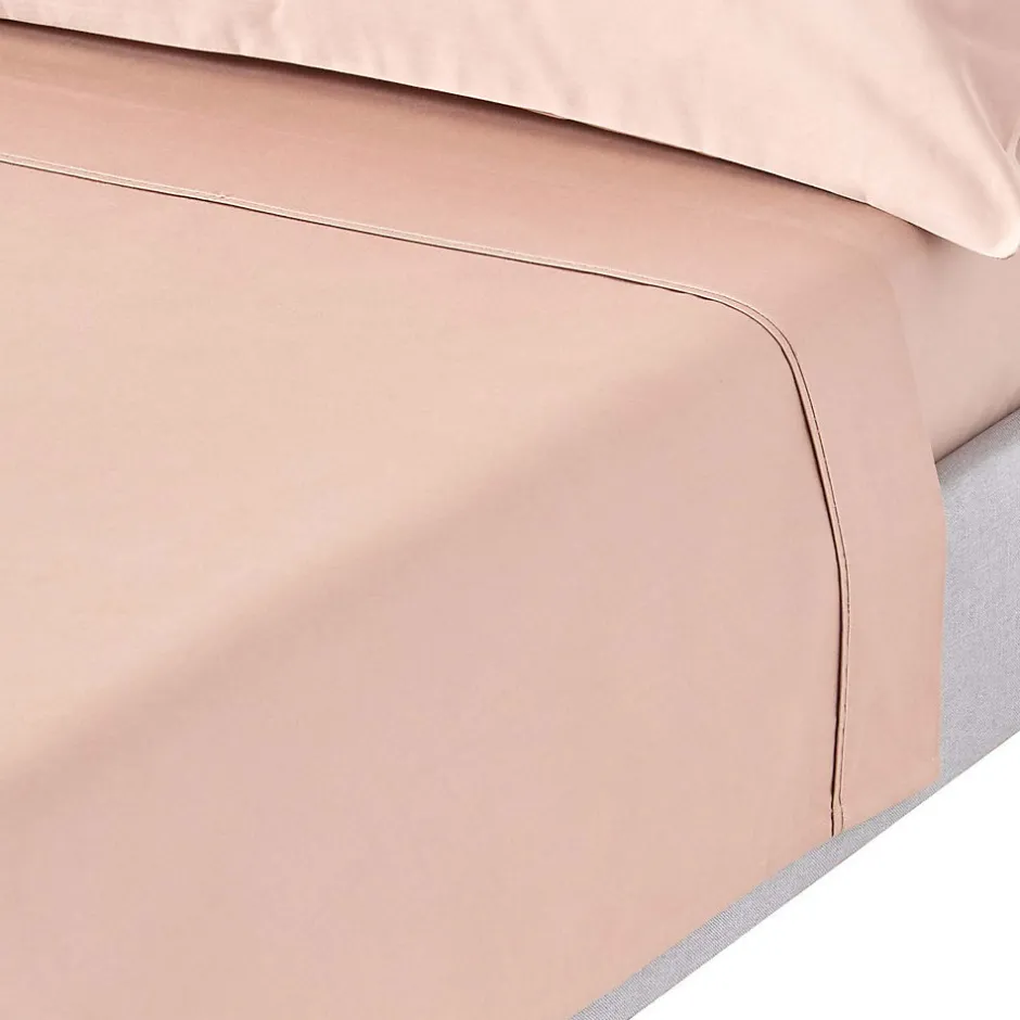 Homescapes Drap plat en satin de coton égyptien 1000 fils taupe, 180x290 cm -
