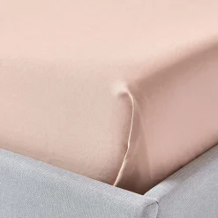Homescapes Drap plat en satin de coton égyptien 1000 fils taupe, 180x290 cm -