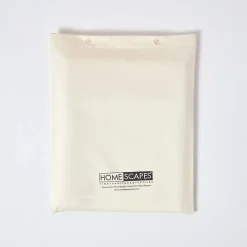 Homescapes Drap plat en satin de coton égyptien 1000 fils ivoire, 240x275 cm - New