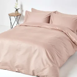 Homescapes Drap plat en satin de coton égyptien 1000 fils taupe, 240x300 cm - Sale