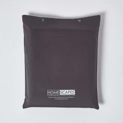 Homescapes Drap plat en satin de coton égyptien 1000 fils gris foncé, 180x290 cm -