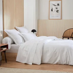 Tradilinge Drap plat esprit grand hôtel (280x325 cm - Blanc)